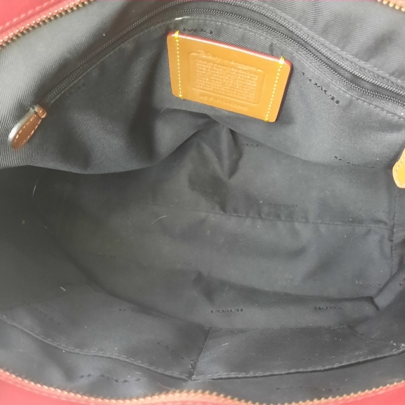 Ltd Ed DISNEY X COACH Mickey Mouse Dark Red Leather Tote Tag Shoulder Bag - Picture 15 of 16